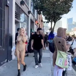 Thick Blonde BBW Gets Wild In Public And Shows Off Her Curves