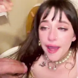 Lana Small on Her Knees Giving Sloppy Blowjobs Like a Submissive Pro