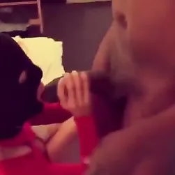 Hooded Hotwife Slurps Two Cocks And Swallows Every Drop