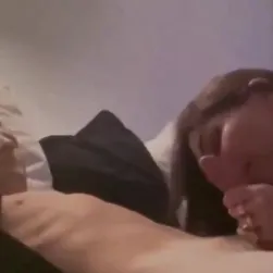 Beautiful Slut Wife Giving a Wet Amateur Blowjob