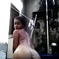 Steamy Backyard Bath Turning Into a Naughty Fantasy