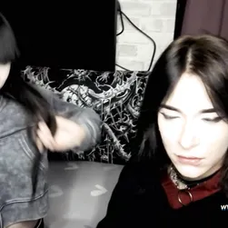 Goth Duo’s Intimate Edging Session Turns into Passionate Blowjob