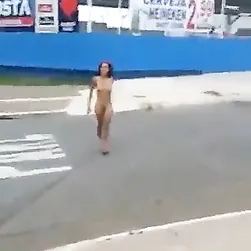 Wild Girl Wanders the Street in Nothing But Lust