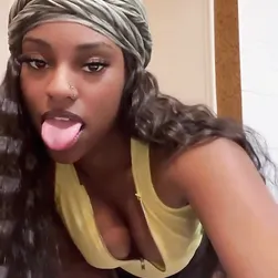 Slutty Ebony Bombshell Covered in Cream—What Would You Do?